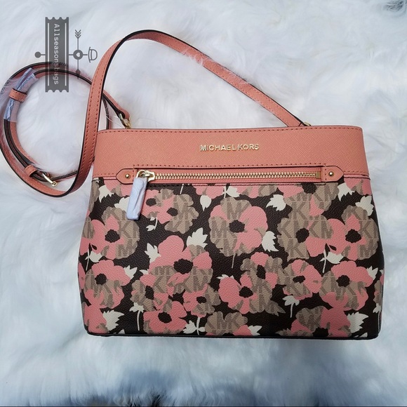 🔽 NWT Michael KORS XS peach Hailee Satchel - Picture 6 of 8